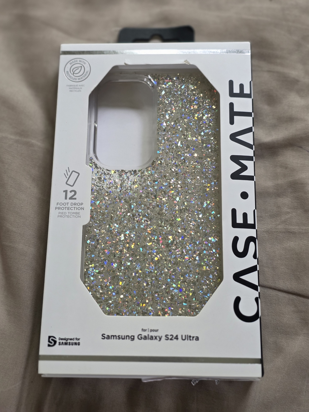case-mate Silver Glitter Phone Case for Samsung Galaxy S24 Ultra